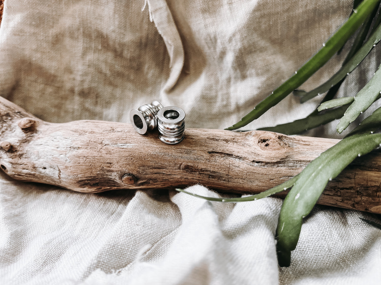 Dreadbead – Double Line Column zilver