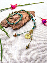 Macramé Hairwrap – Tijgeroog & Wilde Bloem